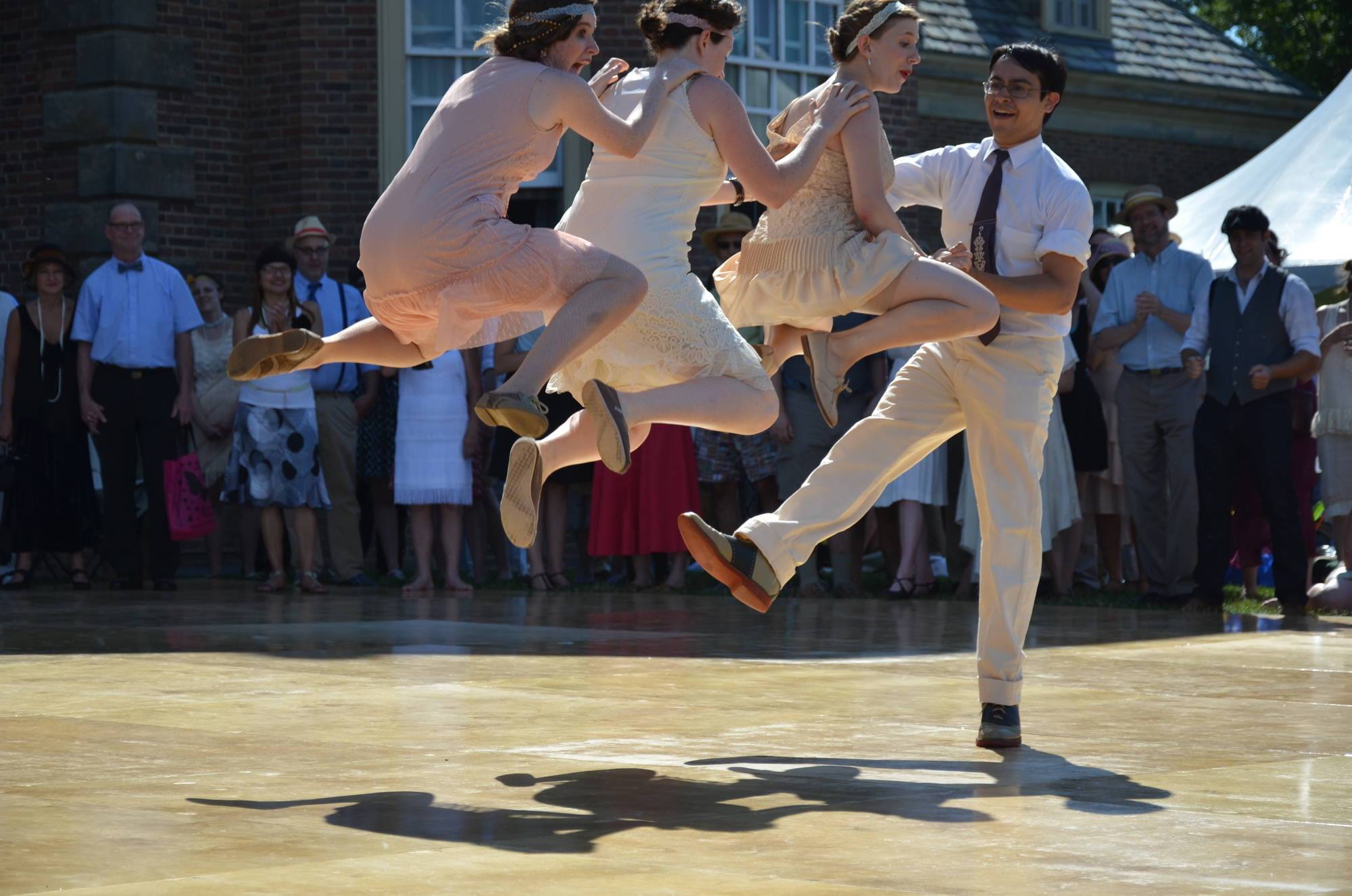 Boston Lindy Hop Dancers swing dance performing at Roaring 20's Lawn Party
